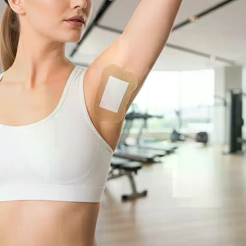 10Pcs Armpit Sweat Pads Non-woven Cotton Wick Disposable Underarm Sweat-absorbing Stickers Breathable Invisible Sweatproof Patch