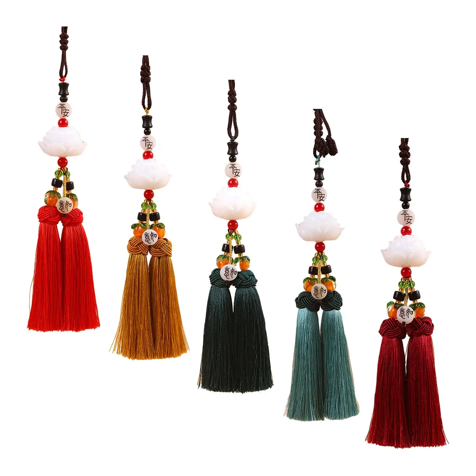 Car Rearview Mirror Charm Pendant Universal Decorative Auto Accessories Car Hanging Decoration Dangling Ornament for Truck