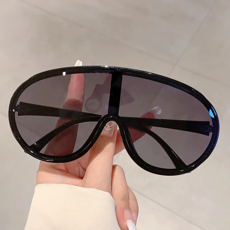 KAMMPT Oversized Fashion Sun Glasses 2024 Women New Mirror Sports Goggle for Outdoor Cycling Trendy Stylish Brand Design Shades