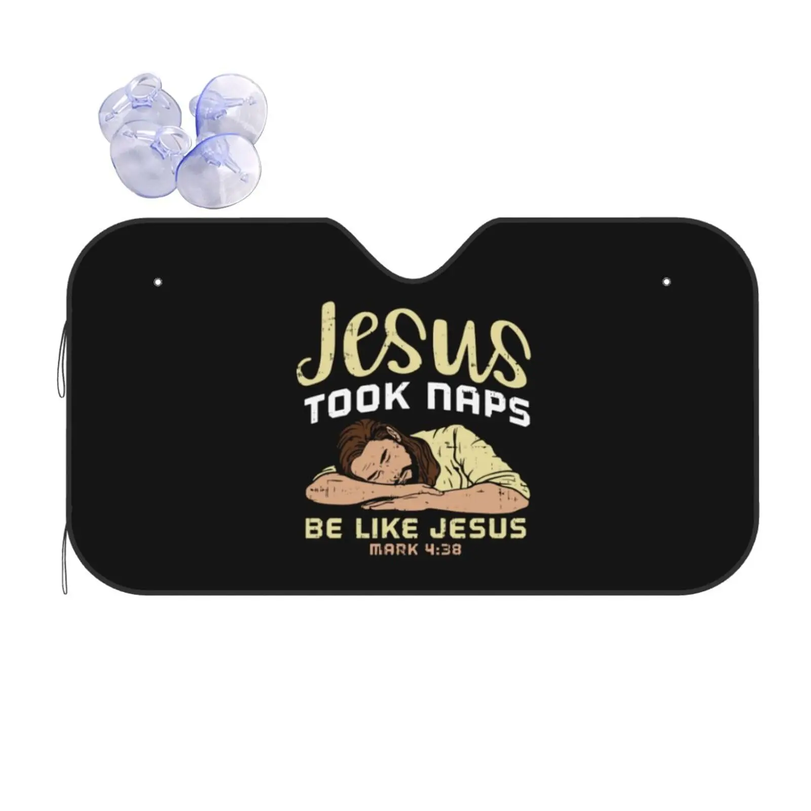 Religious Christian Jesus Auto Windshield Sunshade Foldable Car Sun Shade Block UV Sun Rays Visor Interior Protector Accessories