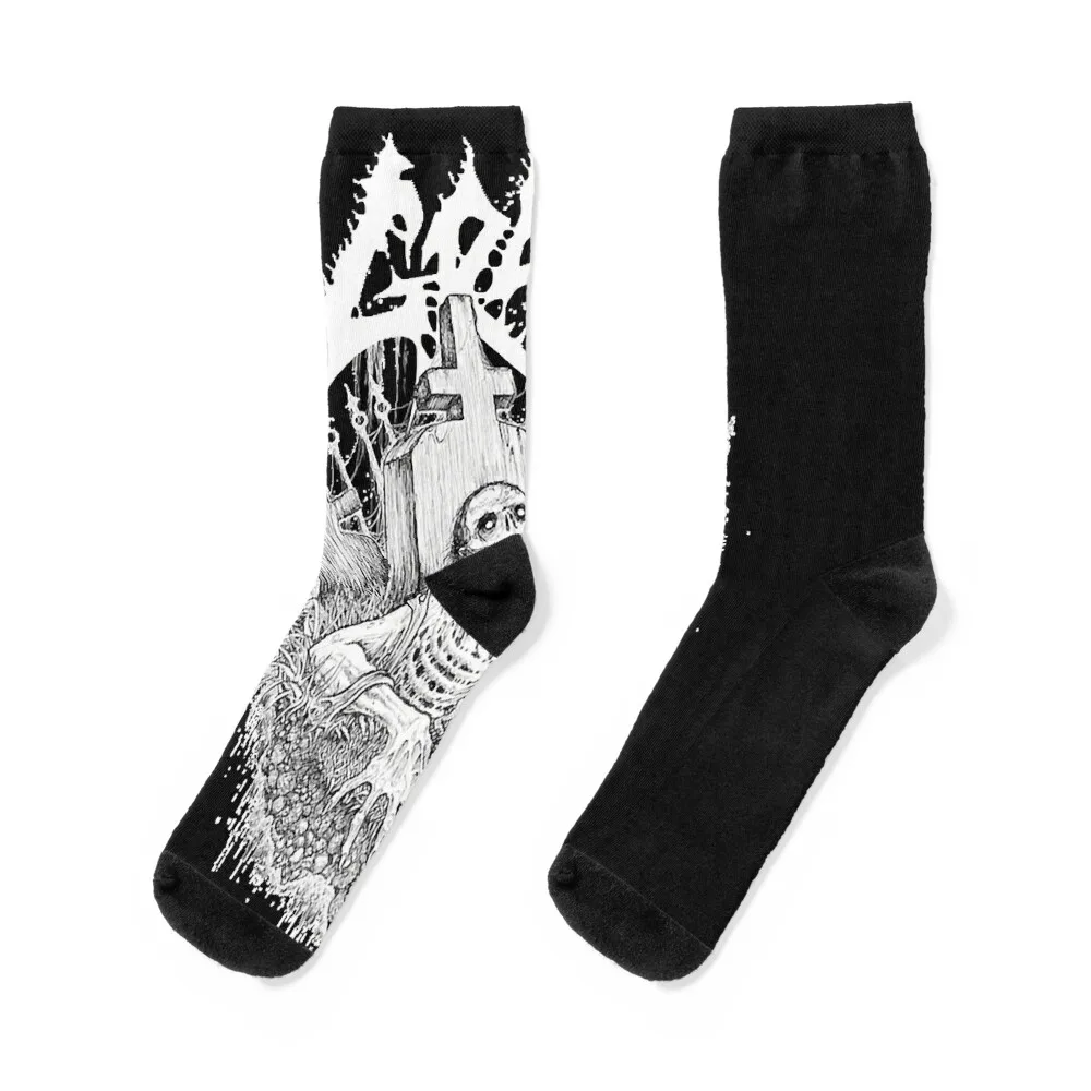 grave band metal grave digger grave band rock Classic T-Shirt Socks crazy floor Men Socks Luxury Brand Women's