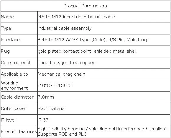 BYXGD M12 X-Code Stecker 8-polig auf RJ45 Industrielles Ethernet-Kabel Reinkupferkern Verzinntes Kupfer Geflochten IP67 für Profinet EtherCAT – Detail 11