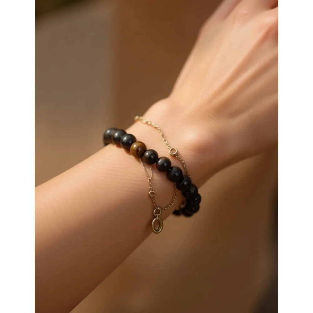 

Браслет из натурального камня на резинке для мужчин и женщин, регулируемый, в подарок