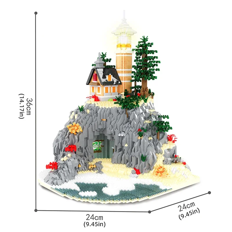 5100Pcs 빌딩 블록 등대 장난감 크리 에이 티브 DIY 벽돌 일치하는 세트 마운틴 하우스 모델 조립 블록 장난감 크리스마스 선물