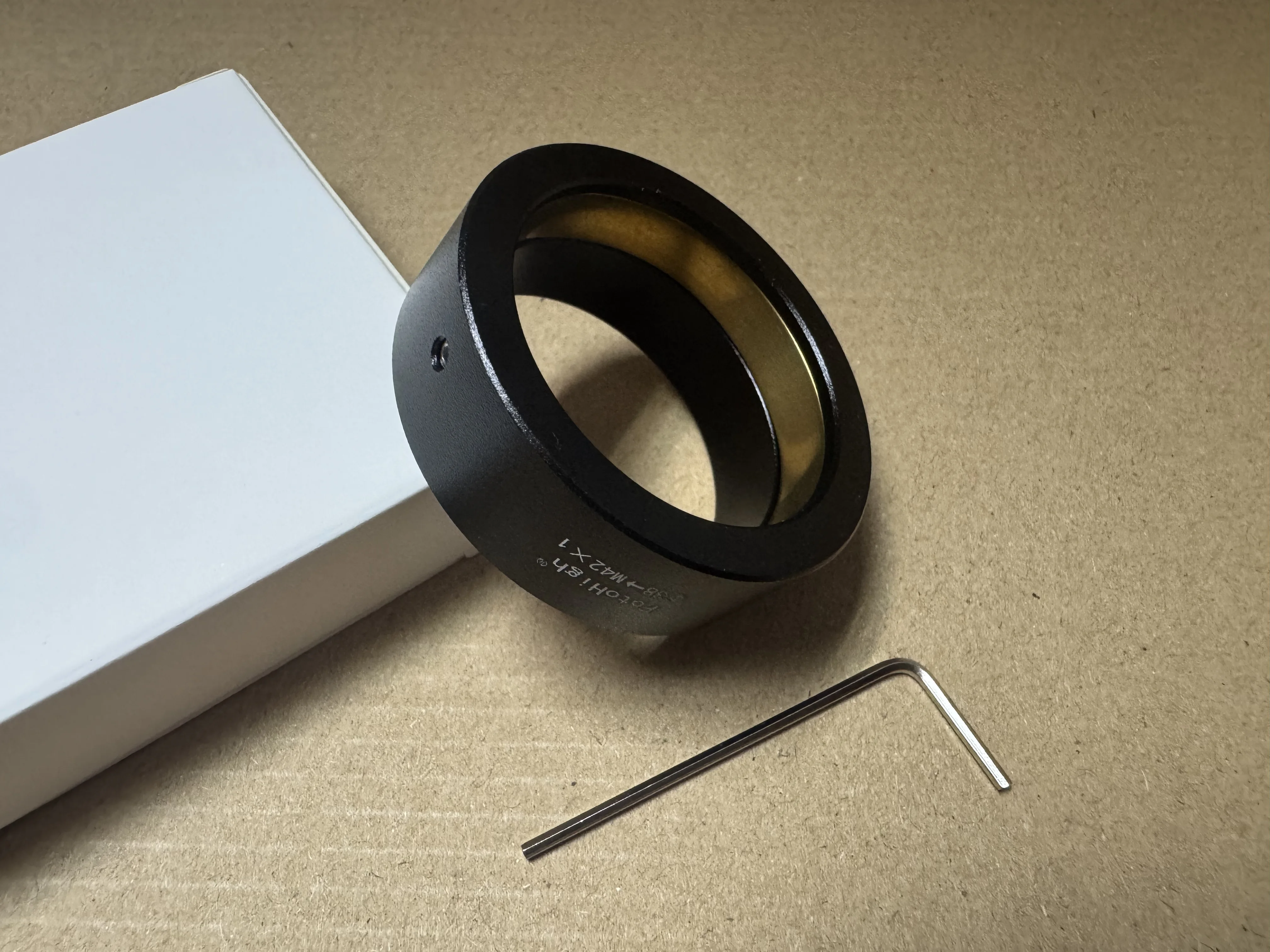 ProScope Camera Adapter 38mm to M42 x1 for LOMO Projection Lenses on Focusing Helicoids