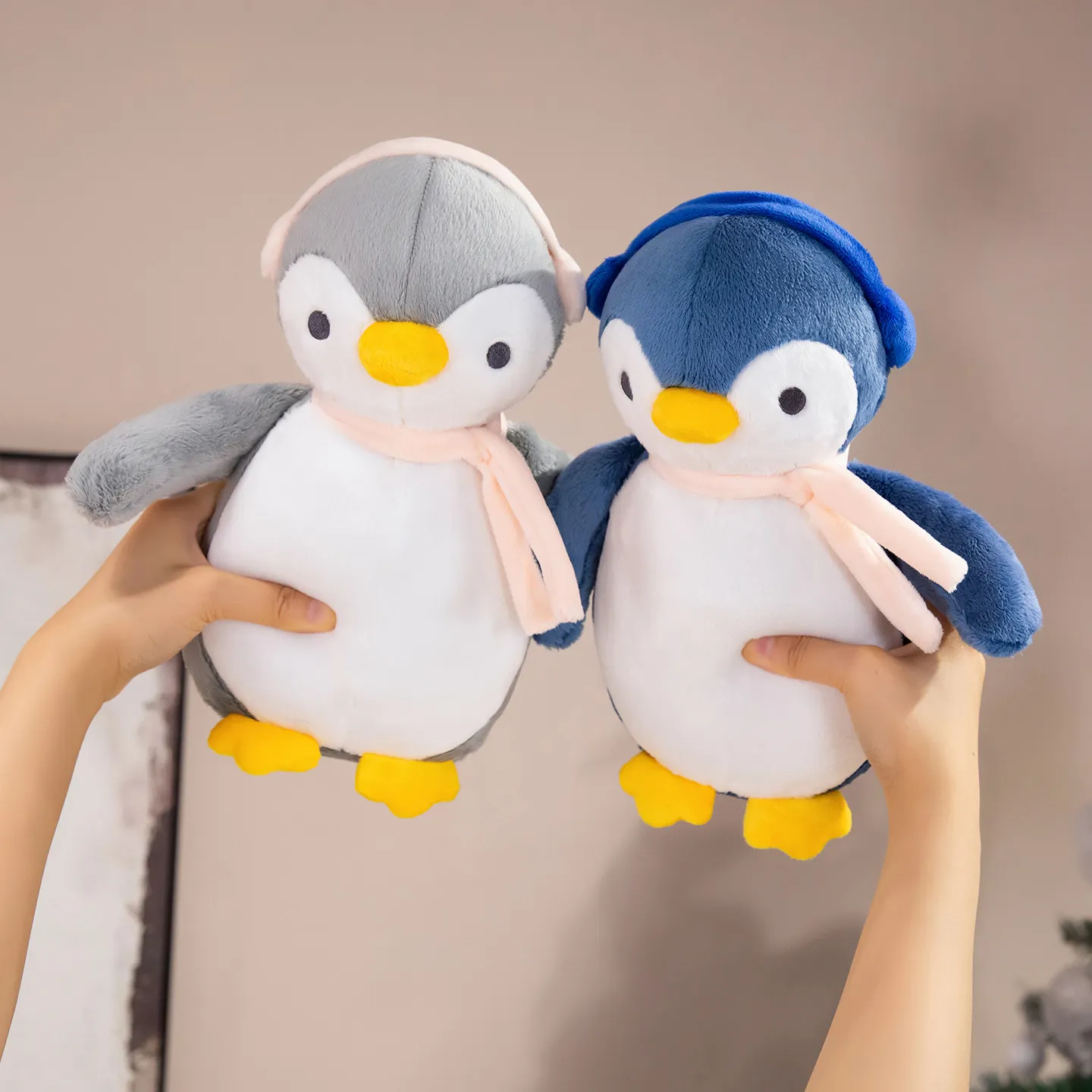 25 سنتيمتر Kawaii الكرتون محاكاة أنيمي سماعات البطريق محشوة الحيوان ألعاب من نسيج مخملي دمية الأطفال لطيف البطريق اليدوية دمية هدية #6