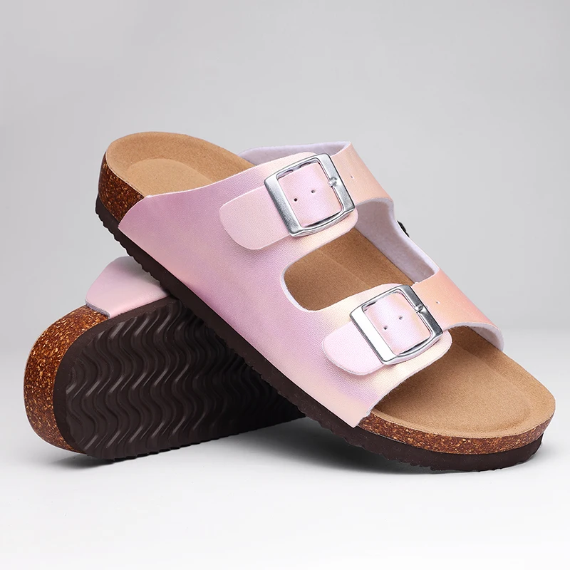 Litfun Cork Clogs Slippers For Women Fashion Outdoor Anti-Slip Beach Sandals Ladies Summer Trends Mules Shoes With Arch Support