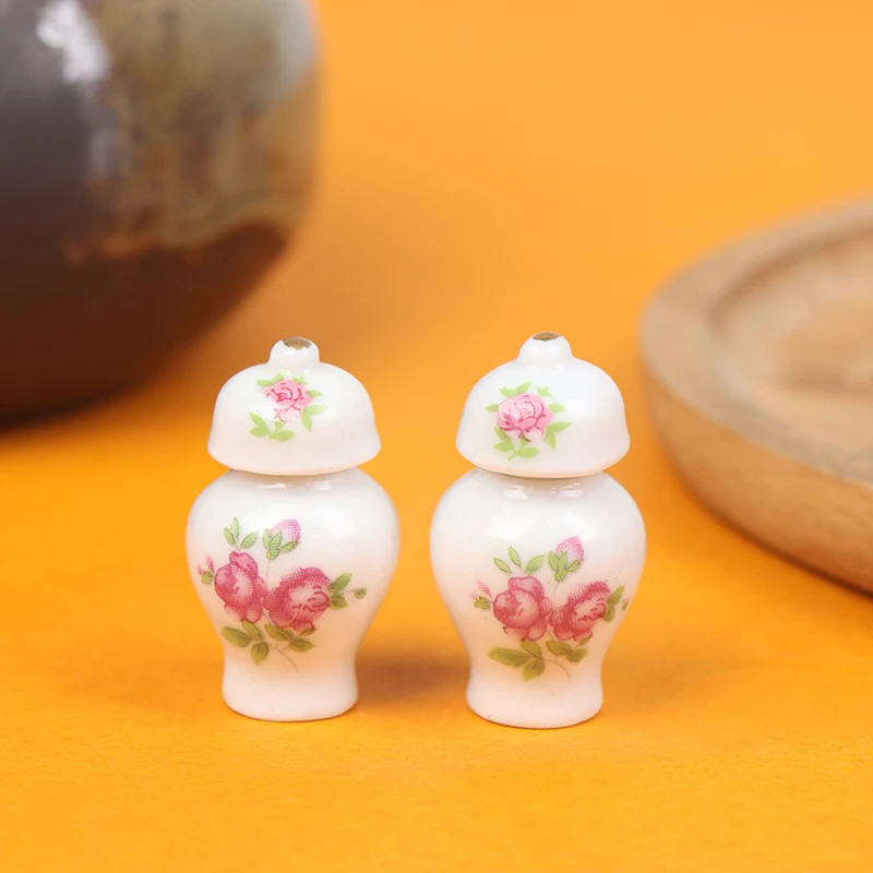 Domek dla lalek Kuchnia Ceramiczny słoik do jedzenia Domek dla lalek Miniatury Ceramiczny garnek 1:12