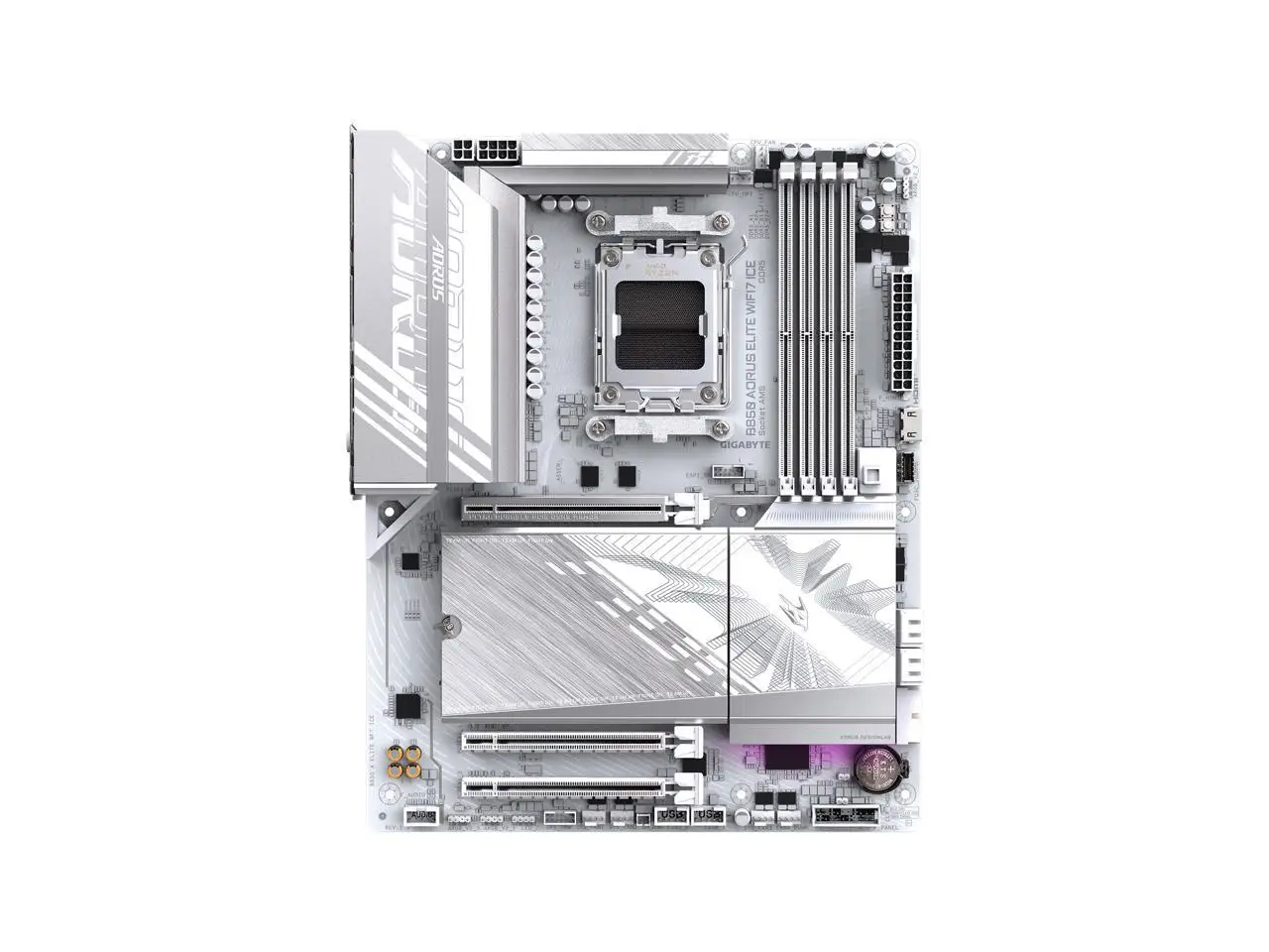 GIGABYTE B850 AORUS ELITE WIFI7 ICE AMD AM5 LGA 1718 Motherboard, ATX, DDR5, 3x M.2, PCIe 5.0, USB-C, WIFI7, 2.5GbE LAN, EZ-Latch, 5-Year Warranty