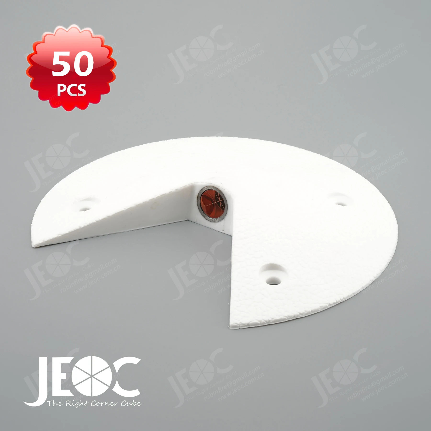 50 Pieces JEOC Road Monitoring Prism with Round Plastic Holder Accessories Topography Land Surveying