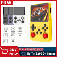 Retro R36S Handheld Video Game Console 3.5 Inch IPS Screen Portable Player with 128 GB Preloaded Games And Linux System