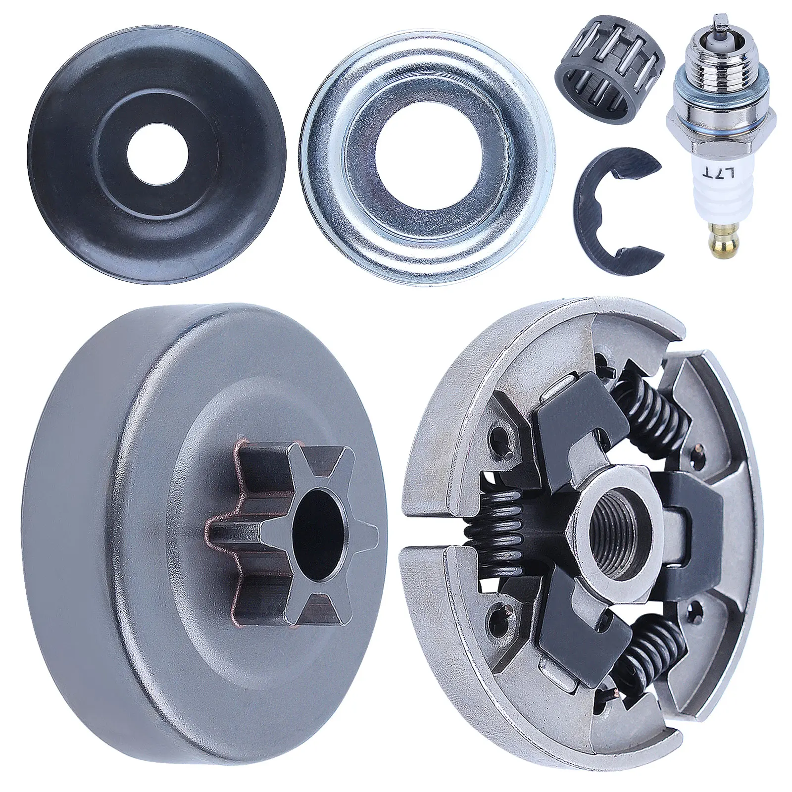 3/8 "6T pignone frizione rondella tamburo Kit cuscinetto ad aghi per Stihl MS170 MS180 018 017 motosega candela 1121 162 1001