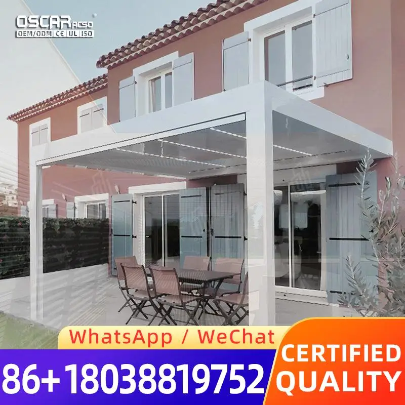 3x3 3x4 4x4 6x4 m Factory Modern Outdoor Bioclimatic Aluminum Louver Pergola pergola