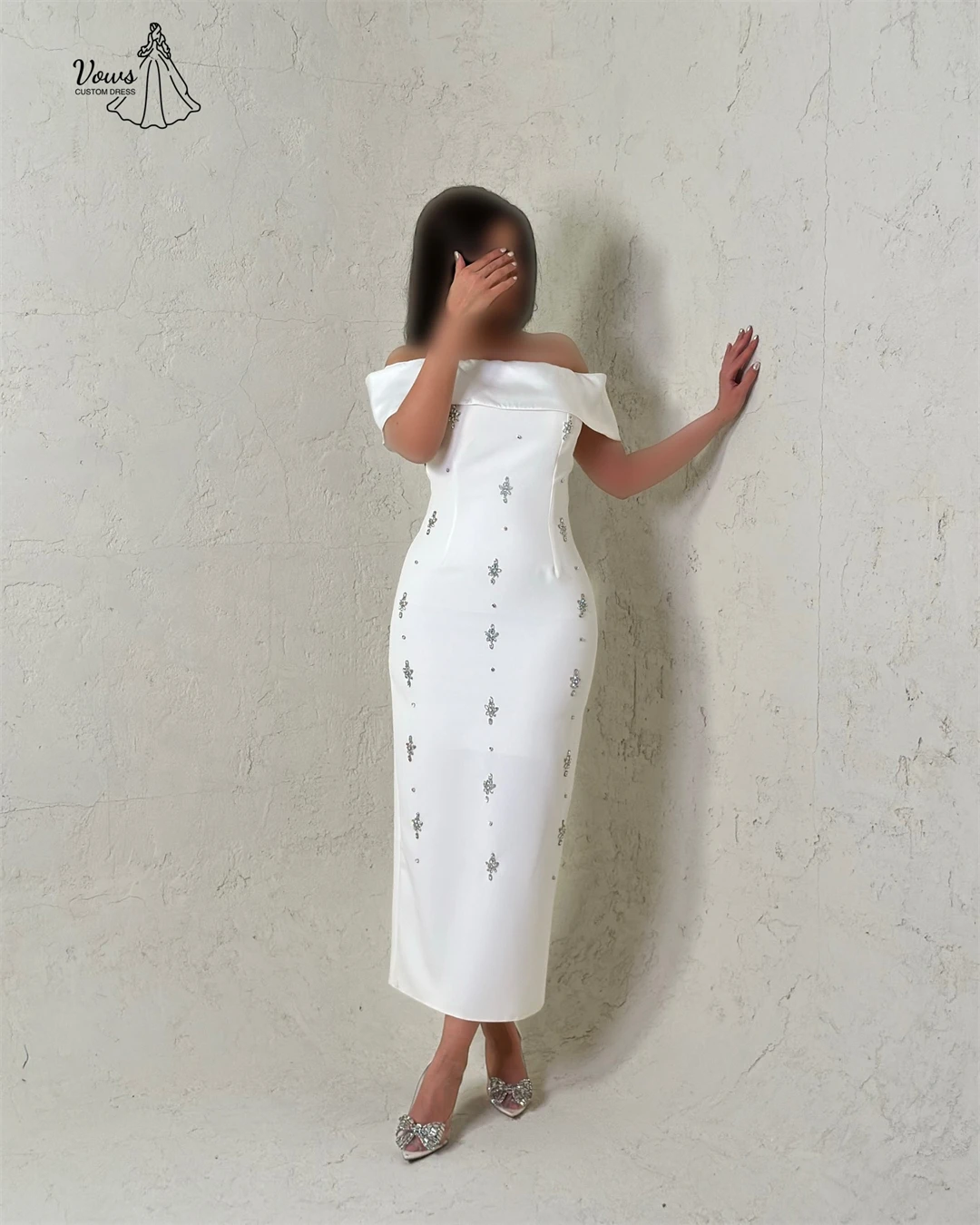 Vows Elegant Party Dresses for Wedding Woman Ceremony Dress Custom Made Satin Cloth Candle Rhinestone Ball Gown Dress Prom 2025