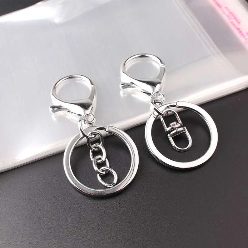 10pcs/lot Key Chain Lobster Ring Popular Classic Lobster Clasp Key Hook Chain Jewelry Making Findings for Keychain