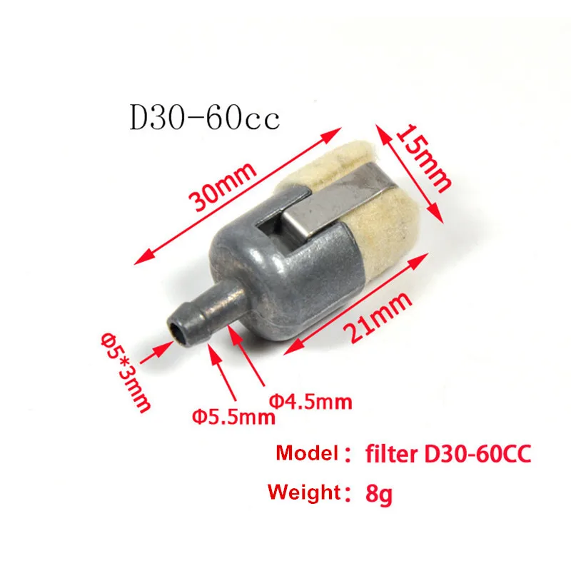 1 filtro de tanque de combustible 30-80CC avión