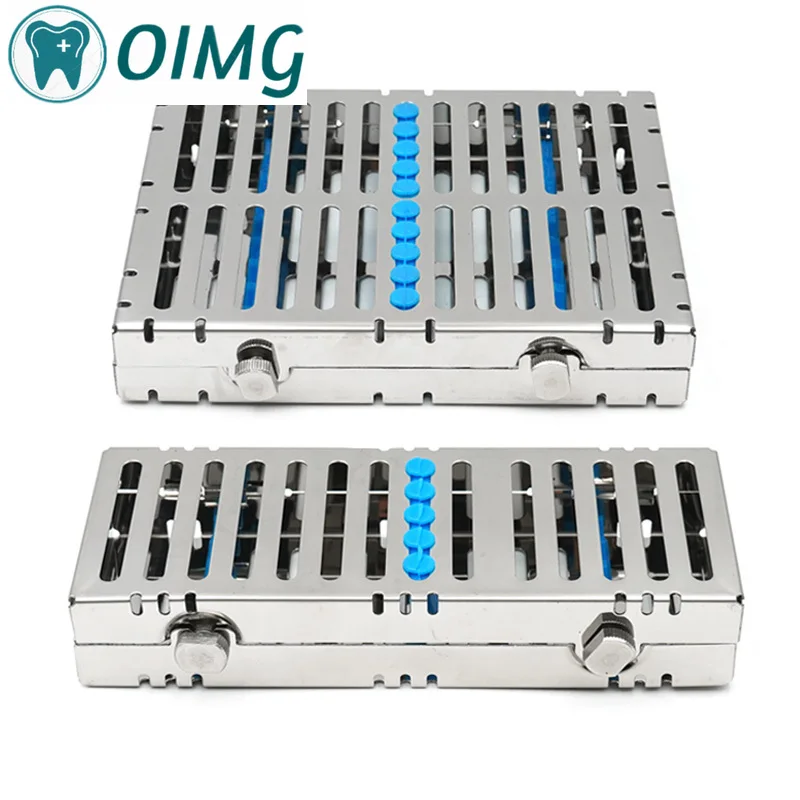 Dental Instrument Sterilization Box Stainless Steel Rack Surgical Autoclavable Dental Cassette File Burs Disinfection Tool