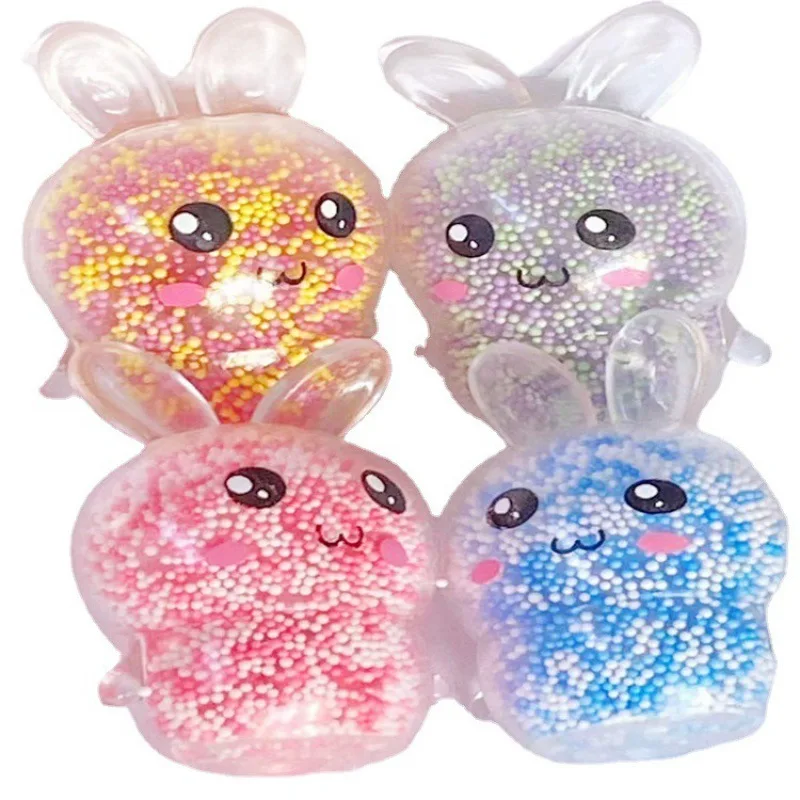 Miękka, kolorowa piłka piankowa Królik Świecące Piłki Zabawna Miękka Elastyczna Zabawka Antystresowa Uroczy Królik Zabawka Sensoryczna dla Dzieci