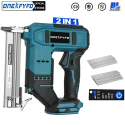 Professional Brushless 2-in-1 Cordless Nail /Staple Gun F30/422J Apply Woodworking/Construction for Makita 18V Battery