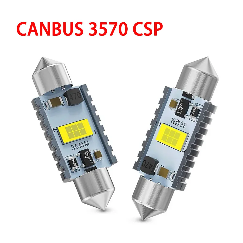 2pcs Cambus LED C5W 31mm 36mm 39mm 41mm Festoon License plate lights Door light Interior reading light Car top light Map lights