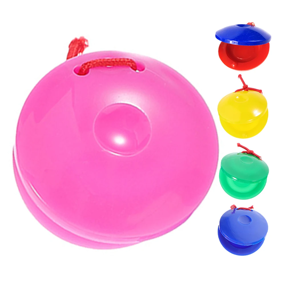 

5pcs Plastic Castanets For Finger Clappers Musical Education Rhythm Instruments Small Castanet Teaching Aids Pp Material