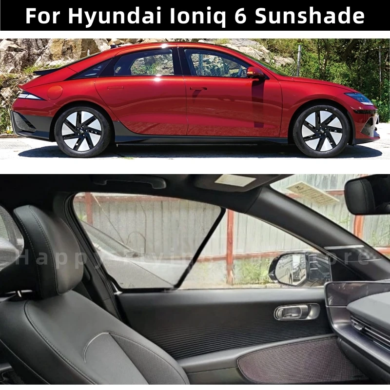 

Подходит для солнцезащитного козырька на окно автомобиля Hyundai Ioniq 6, перегородка от солнца передней и боковой двери, сетчатая штора