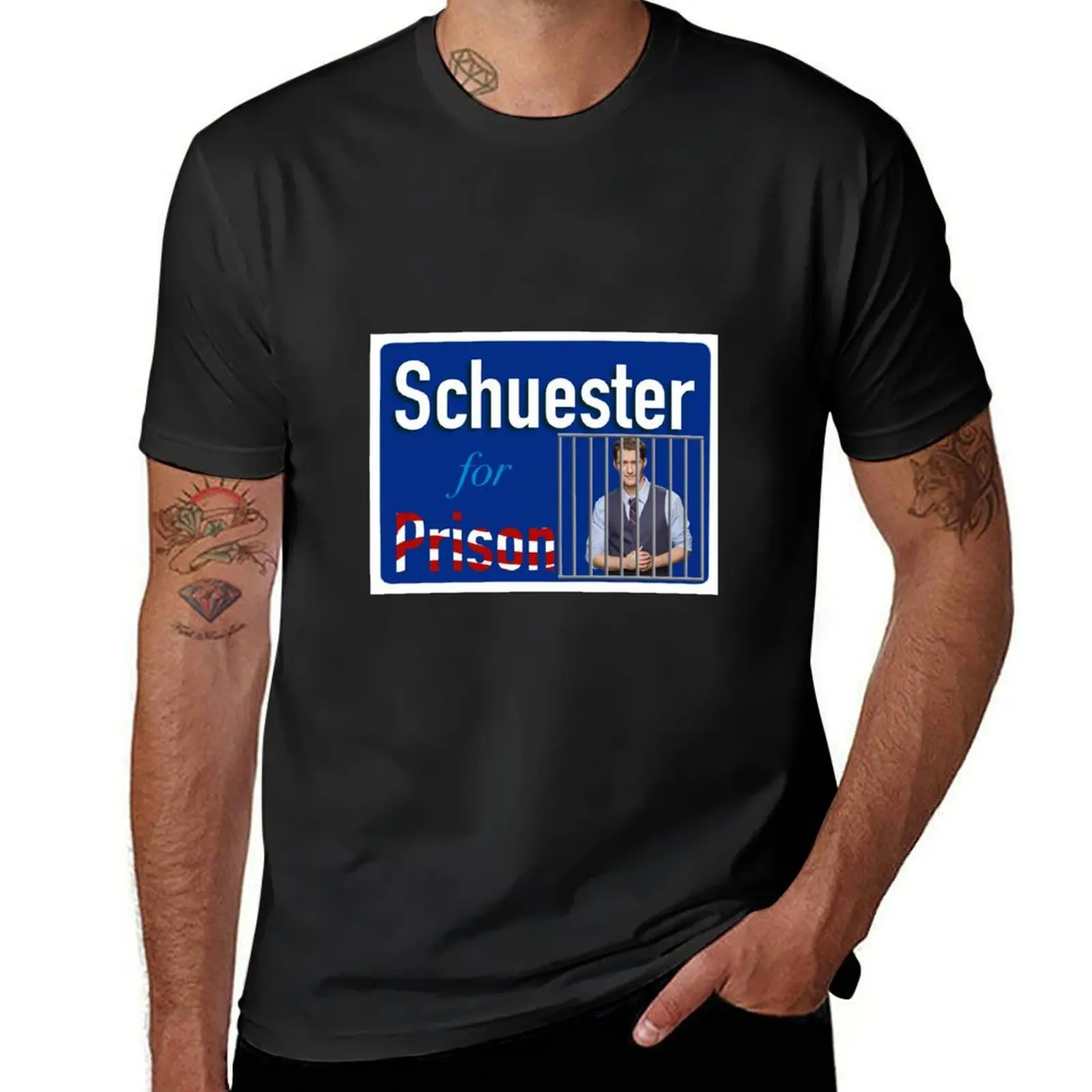 Schuester for Prison Glee T-Shirt vintage summer top mens graphic t-shirts hip hop