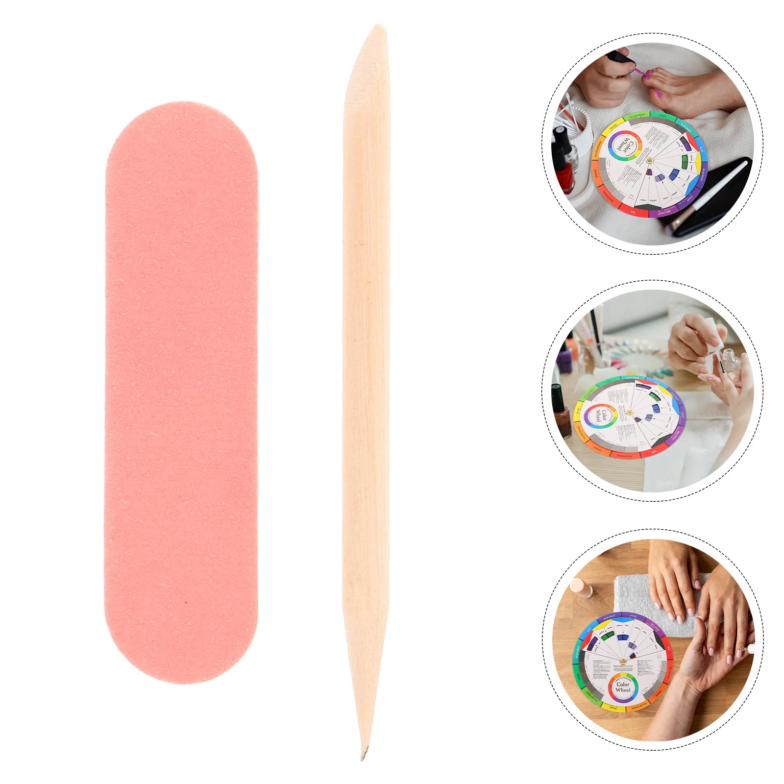 

50Pcs Mini Nail File Kit Disposable Buffers Professional Nail Care for Manicure Natural Nails Cuticle Pusher Manicure Sticks