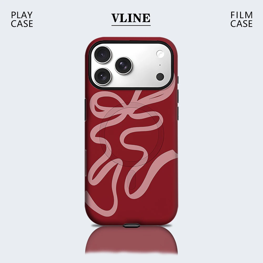 

Crimson BowPhone Case for Magnetic for IPhone 17 16 15 14 13 Pro Max Plus Single Double-layer Tough Case