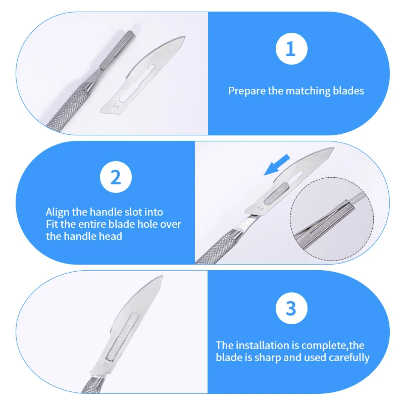 

1 шт., ручка для стоматологического скальпеля, лезвие для стоматолога, стоматологический хирургический инструмент для полости рта, высококачественные стоматологические инструменты из нержавеющей стали