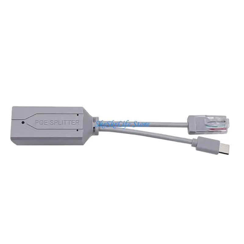 E65E Networking Cable USB C PoE Splitter 48V To 5VFor Intelligent Device Easy to Use