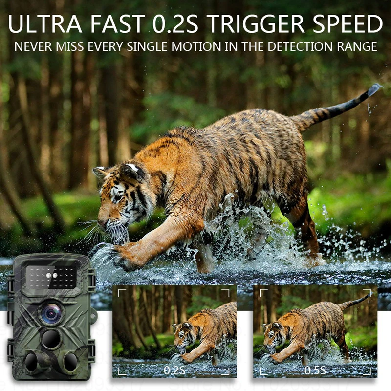 Telecamere da trail 58MP 2.7K con visione notturna a infrarossi da 940nm Telecamera da caccia selvaggia all'aperto per il monitoraggio e la esplorazione della fauna selvatica PR3000