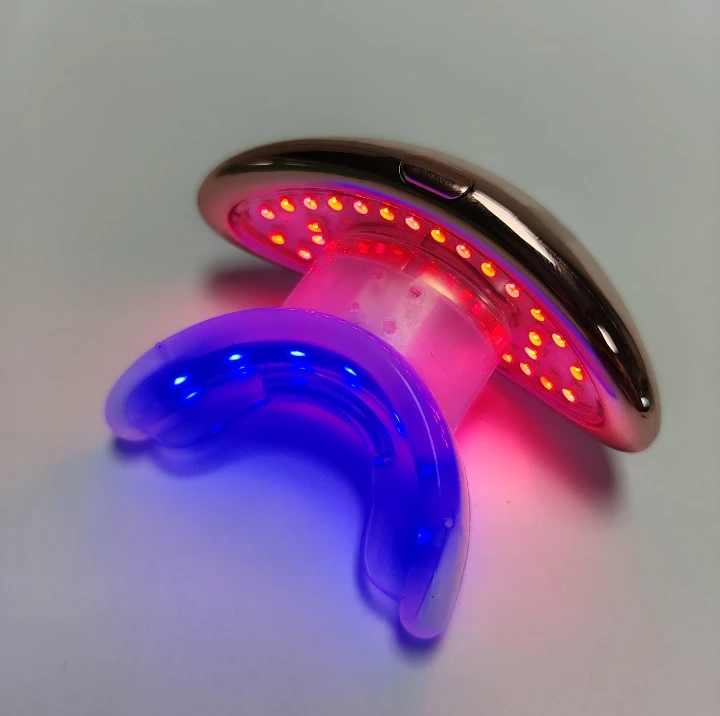 

Double function Electric Lip Plumper Device Smooth Lip Wrinkles Teeth Whitening Blue Infrared Red Light Therapy