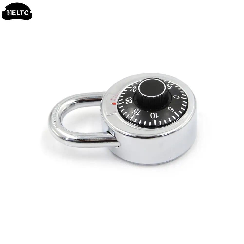 Round Rotary Digit Combination Padlock Round Number Code Lock Safe Security Zinc Alloy