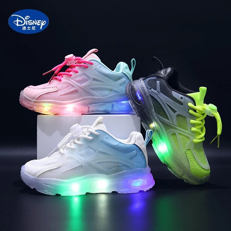 

Disney Kids' 2025 Summer Sneakers | Breathable Light-Up Mesh Dad Shoes for Big Children, Boys' Athletic Casual Wear