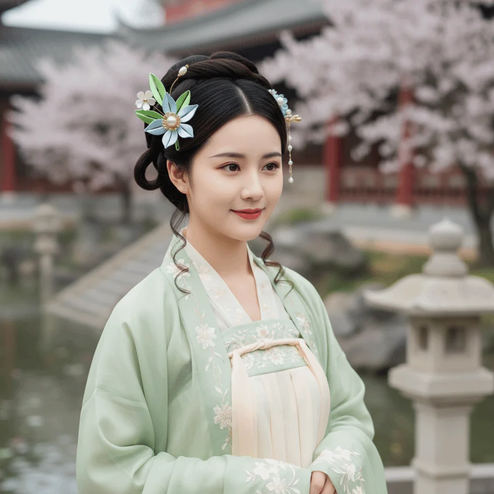 

Hair Comb Chinese Style U-shaped Hair Stick Pearl U Shape Velvet Flower Hair Clip Vintage Cloth Hanfu Headwear Hanfu Accessories