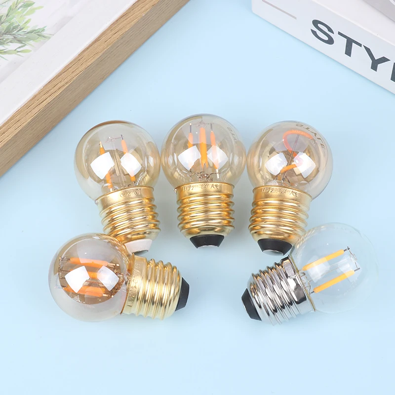 G40 LED Mini Globe Light Bulb 1/1.5/2/3W Filament Bulbs Warm White 2700K Vintage Decorative String LED Lamp E26 E27 Base Bulb