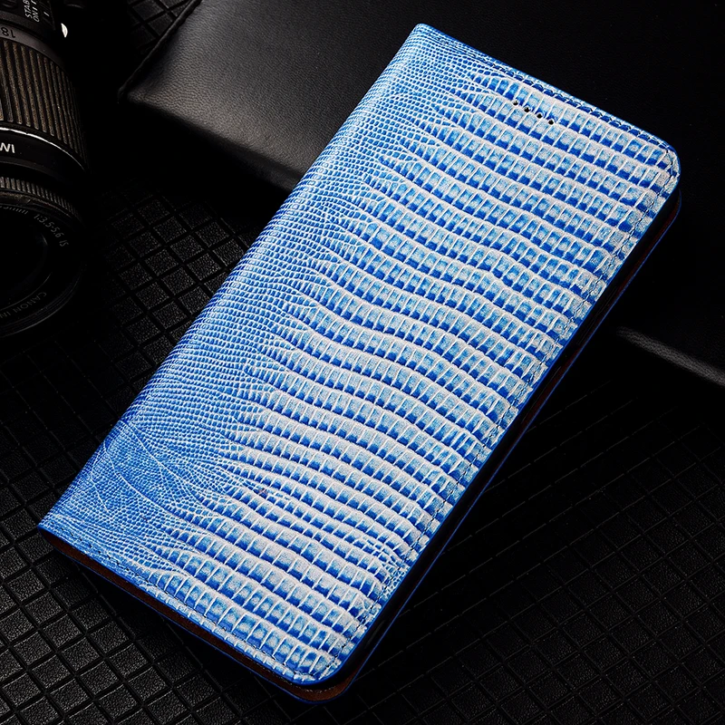 

For Samsung Galaxy S21 S22 S23 S24 S25 Edge Plus Ultra FE Retro Lizard Pattern Of Genuine Leather Wallet Flip Phone Case Cowhide