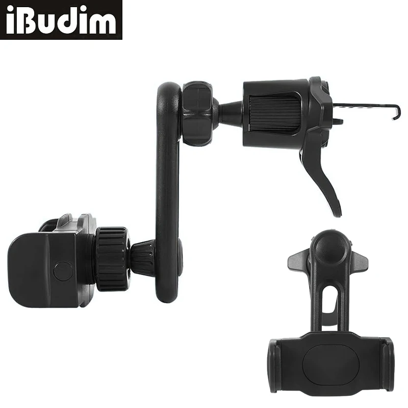 Car Phone Holder Air Outlets Clamp Never Blocking Air Vent Car Cellphone Mount Navigation GPS Bracket for iPhone Samsung