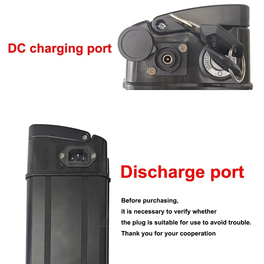 

Top discharge Rechargeable battery 52V Silver Fish Style10AH/15AH/20AH High quality 500-750W 18650 Lithium ion battery pack