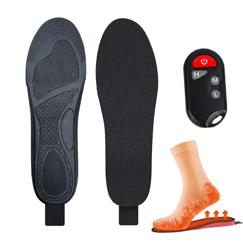 

Electric Heated Insoles Rechargeable 2000Mah Foot Warmer Insoles with Remote Control Winter Washable Cuttable Warm Insoles