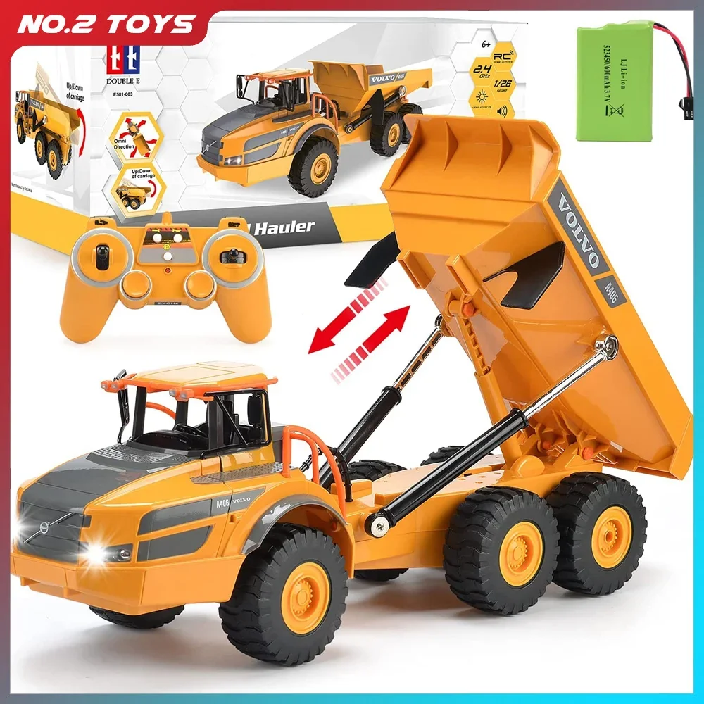 

1/26 RC Грузовик Самосвал Трактор 2,4G 6-канальный Дистанционное Управление Инженерный Самосвал Модель Автомобиля Игрушка для Мальчика Рождественские Подарки