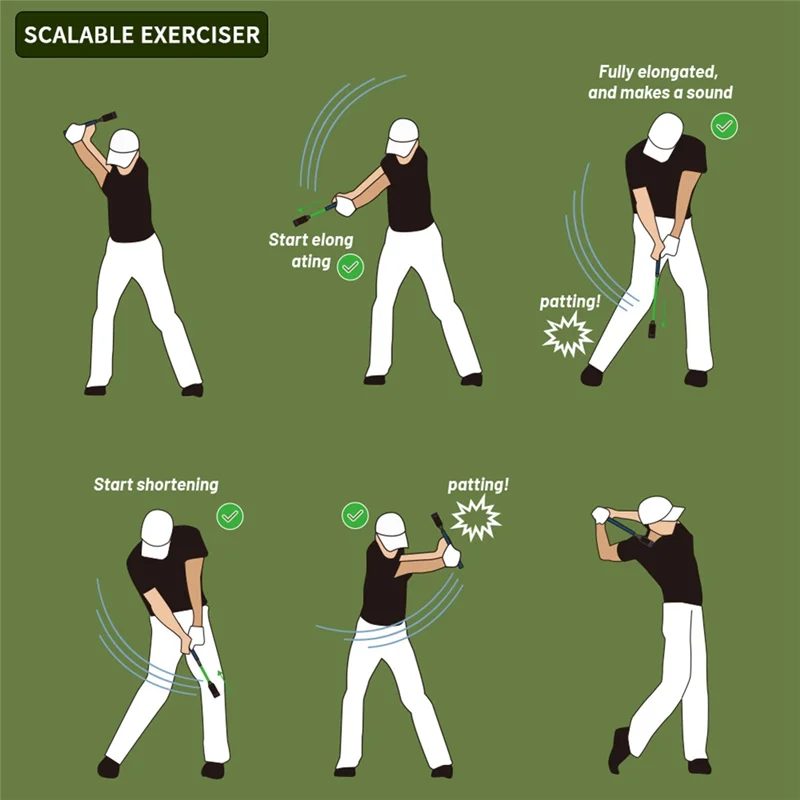A08E-WOSOFE تلسكوبي جولف سوينغ المدرب عصا قابل للتعديل الوزن جولف سوينغ سرعة الداعم العصي جولف مصحح الوضعية المعونة Dur #2