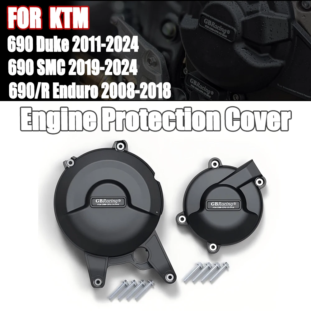 

For KTM 690 Duke 2011-2024 690 SMC 2019-2024 690/R Enduro 2008-2018 Engine Protection Cover carbon-look