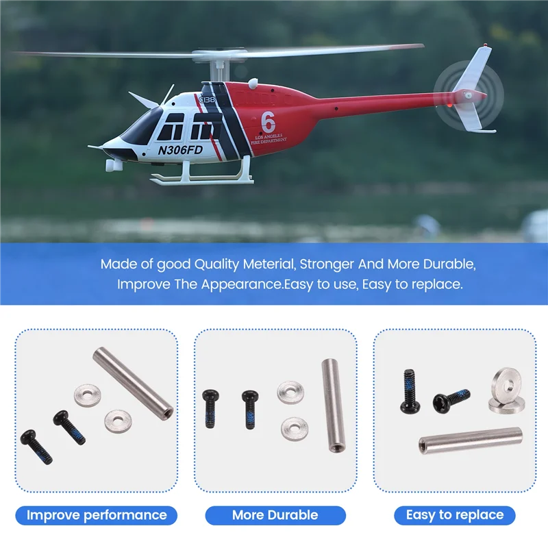 

ABEO-RC Toy Helicopter Upgrade C138 Cross Shaft Screw Set For RC ERA C138 Bell 206 1:33 RC Toy Helicopter Parts