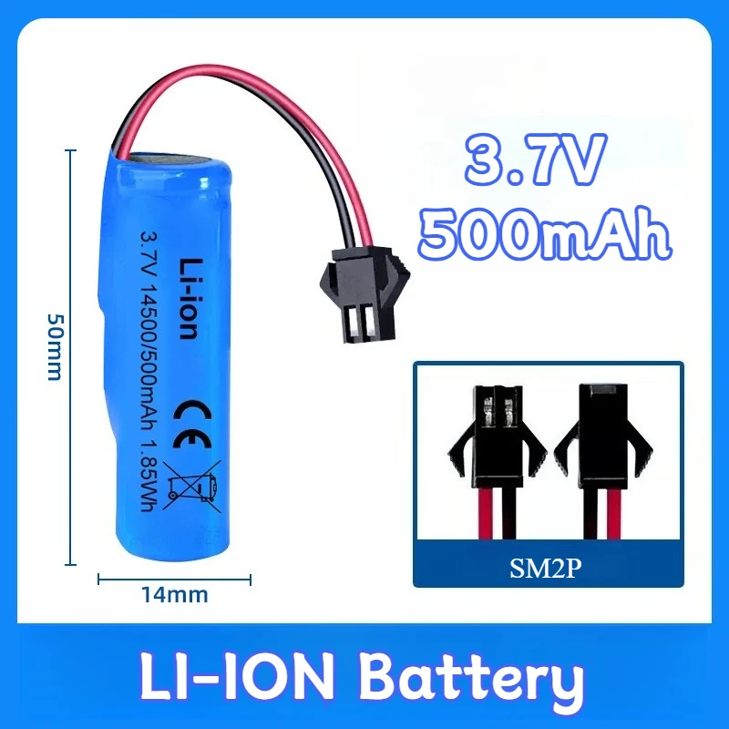 10 قطعة 500/800/1200 مللي أمبير 14500 بطارية ليثيوم سعة كبيرة كابل شحن بطارية قابلة للشحن بالإضافة إلى لوحة حماية متينة