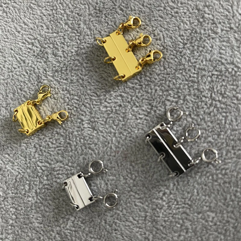 1 buah kalung multilapis emas proses elektroplating gesper koneksi kalung Diy bahan Aloi gesper perhiasan