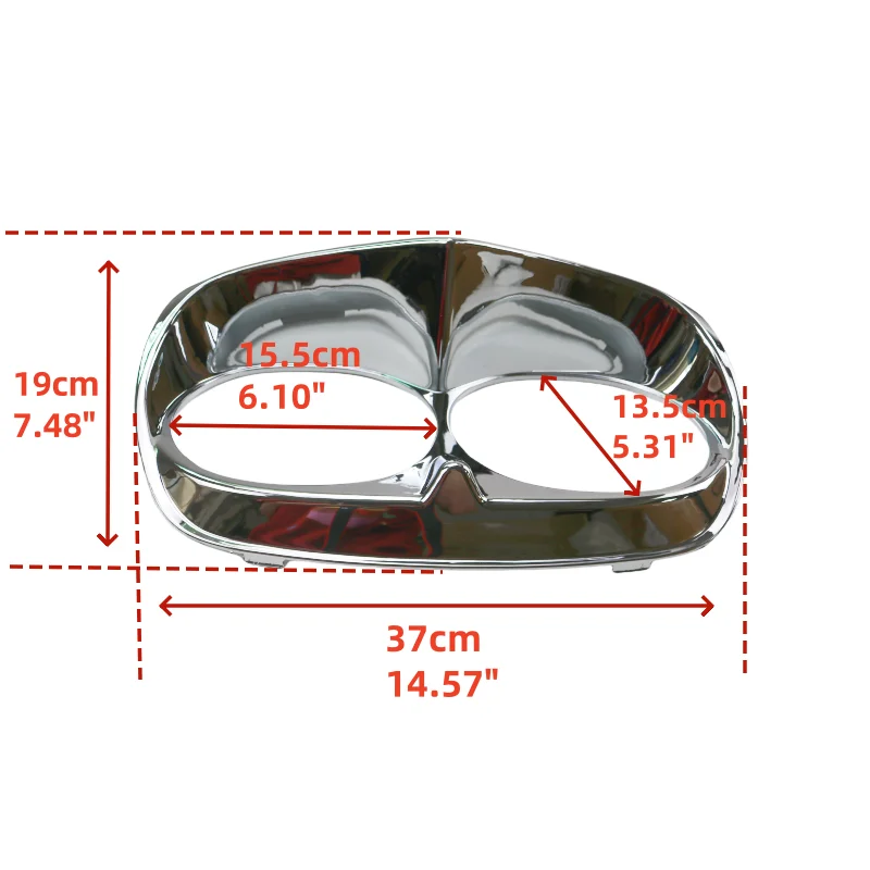 Motor Dual Headlight Fairing Trim Bezel Scowl Headlamp Cover for Harley Road Glide 1998-2013