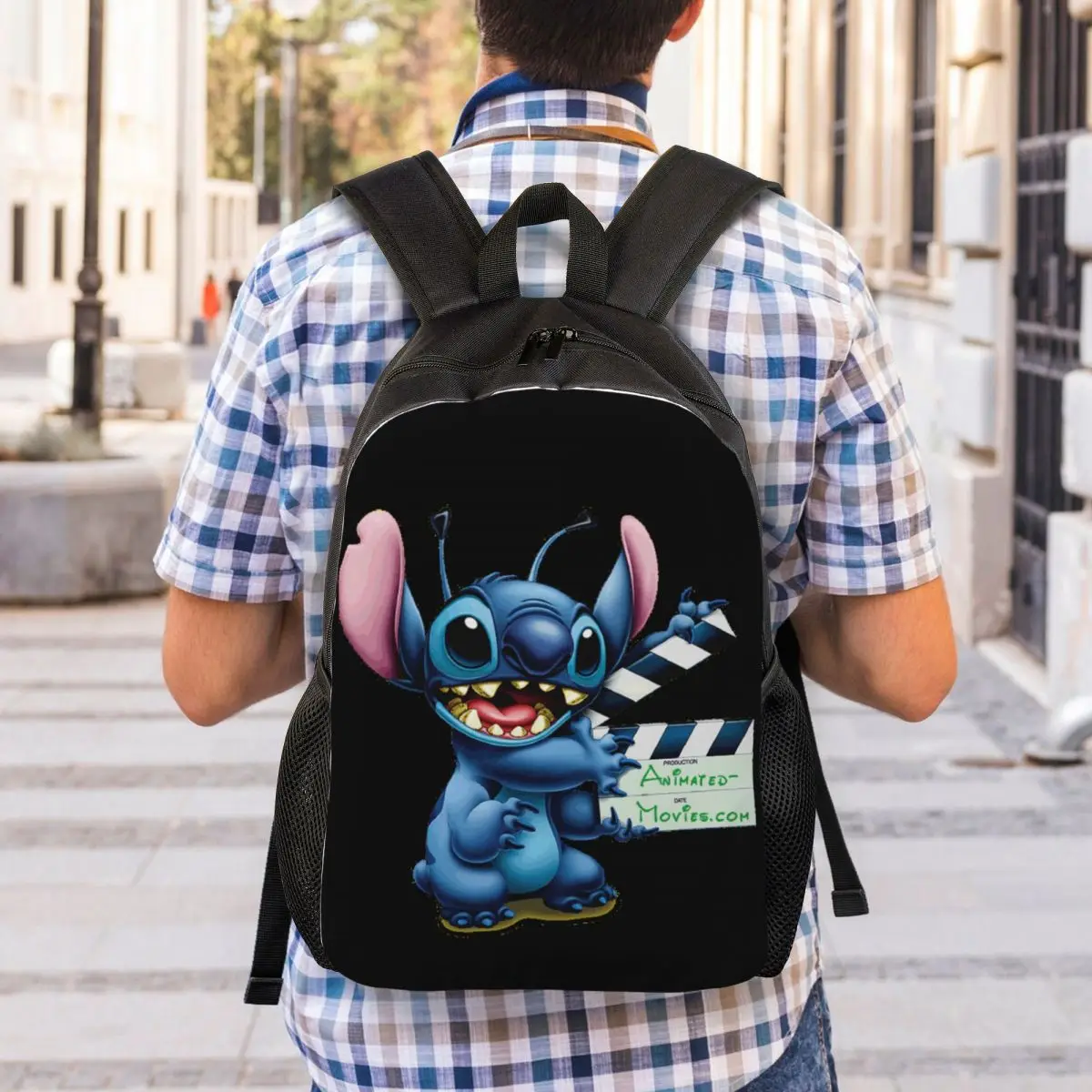 Custom Disney Lion Stitch Backpacks for Men Women Waterproof School College Kawaii Anime Bag Print Bookbags