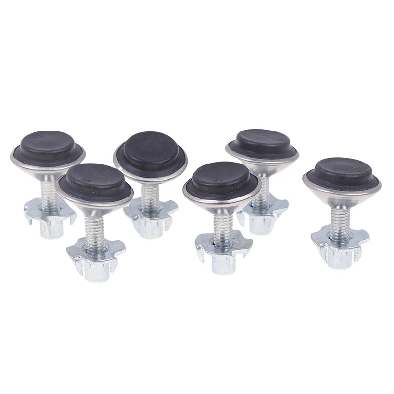 6Pcs Adjustable Sofa Furniture Balance Feet With Square Nut Threaded Workbench Leveling For Chair Levelers Alloy Iron And Leg